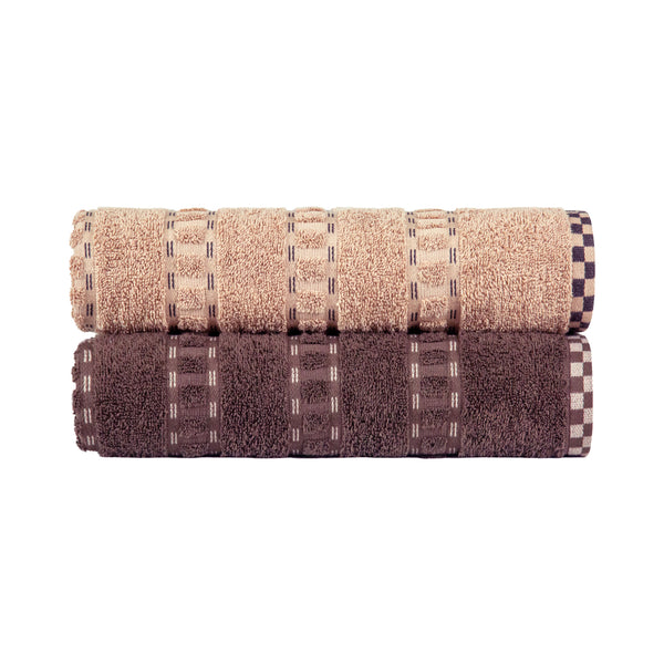 His & Her 2 PC Bath Towel Set, Jim & Jam|500 GSM Cotton