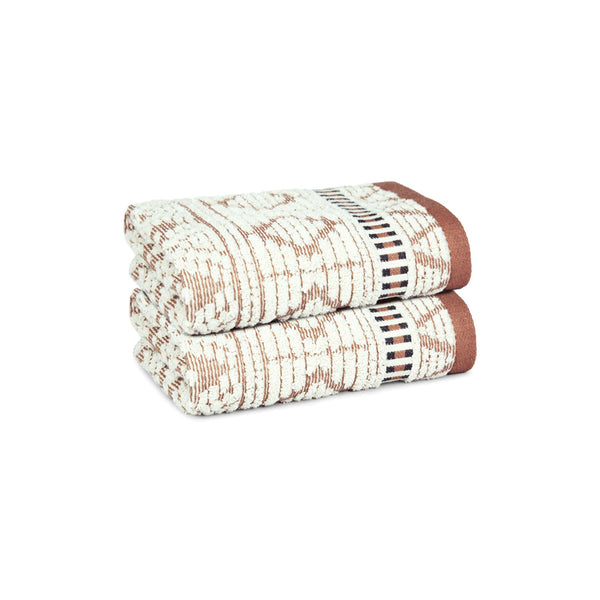 Indulgence By The Fireplace 2Pc Hand Towel Set, Pebble|600 GSM Cotton