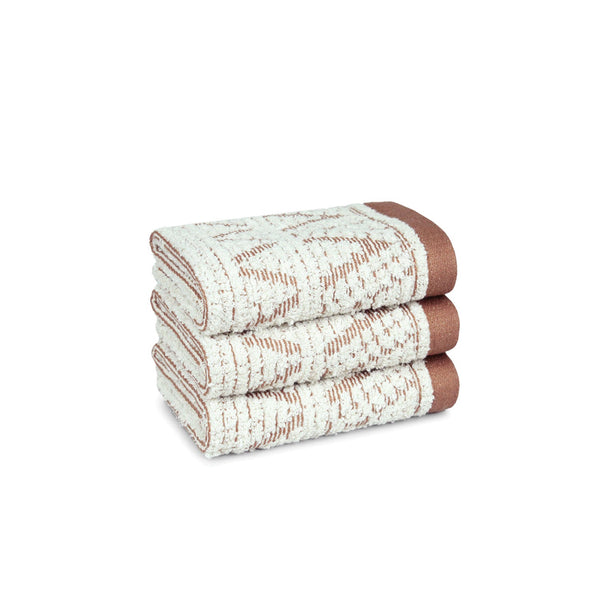 Indulgence By The Fireplace 3Pc Face Towel Set, Pebble|600 GSM Cotton