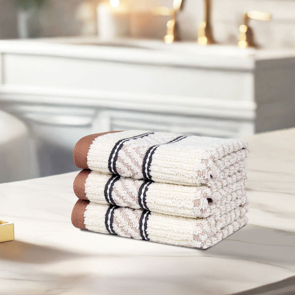 Indulgence By The Fireplace 3Pc Face Towel Set, Zen|600 GSM Cotton