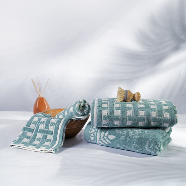 Classic Tranquil Blossoms Towel Set, Harver|550 GSM Cotton