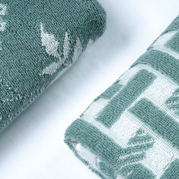 Classic Tranquil Blossoms Towel Set, Harver|550 GSM Cotton