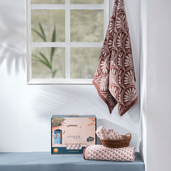 Classic Tranquil Blossoms Towel Set, Harvey|550 GSM Cotton
