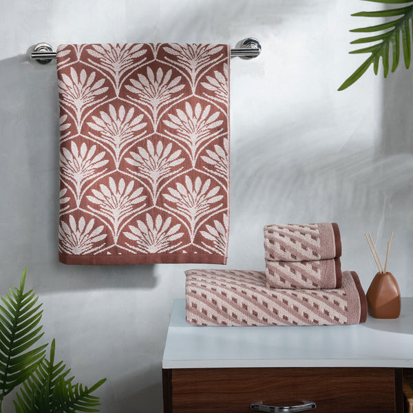 Classic Tranquil Blossoms Towel Set, Harvey|550 GSM Cotton