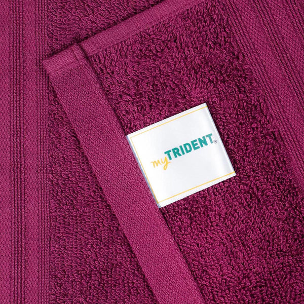 Celebration 4Pc Towel Gift set, Red Wine | 450 GSM Cotton