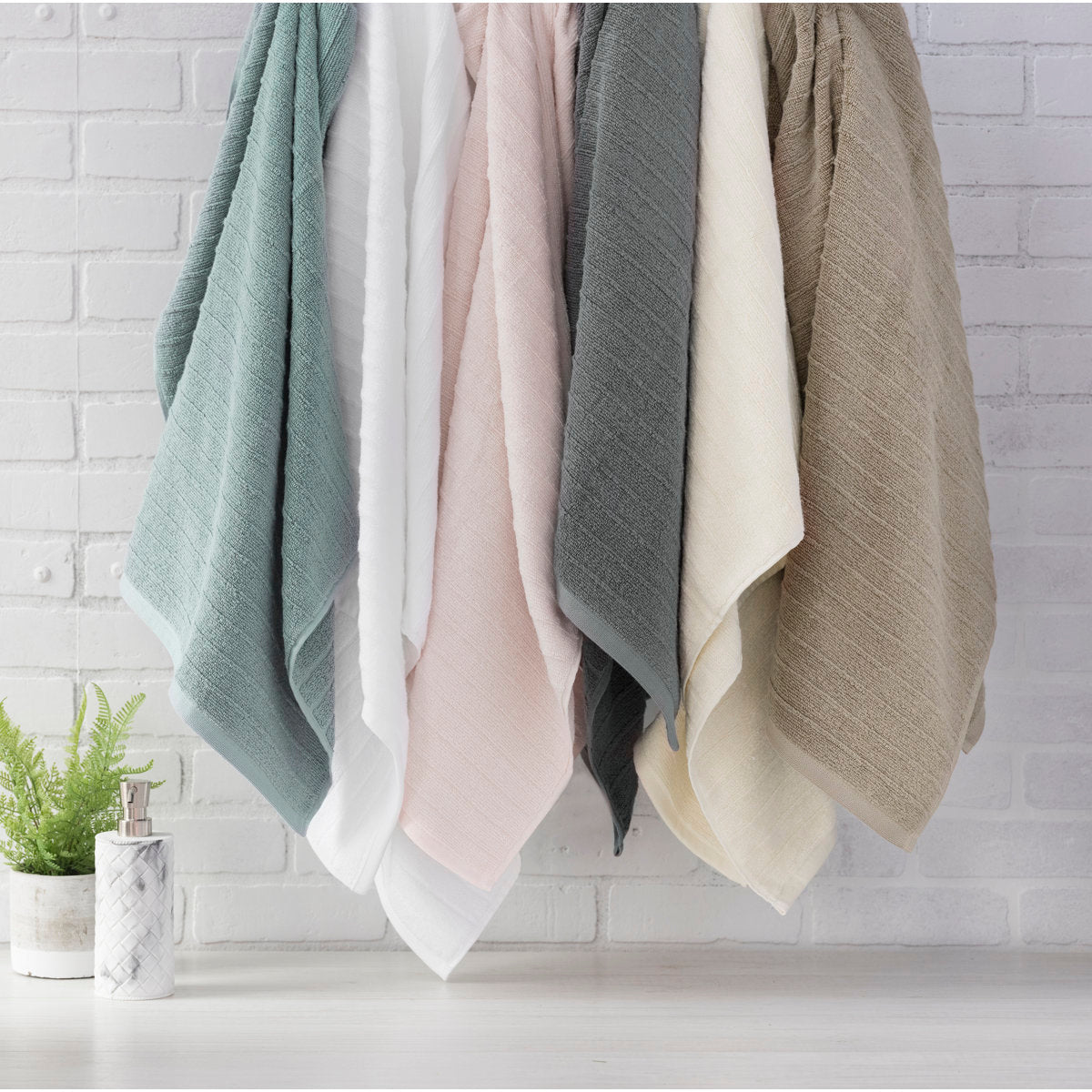 Iva 6 Piece 100% Cotton Towel Set