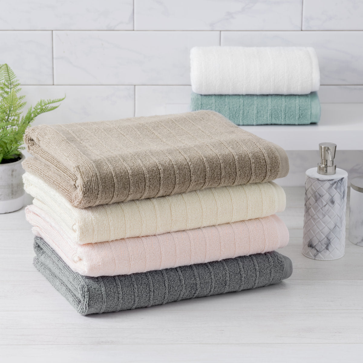 Iva 6 Piece 100% Cotton Towel Set