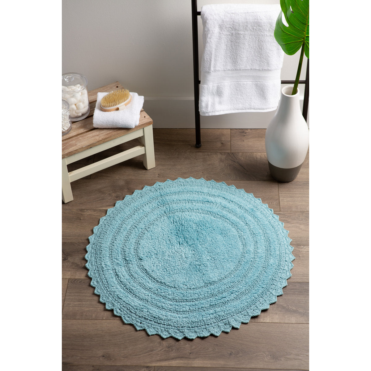 Lisk Cotton Blend Bath Rug