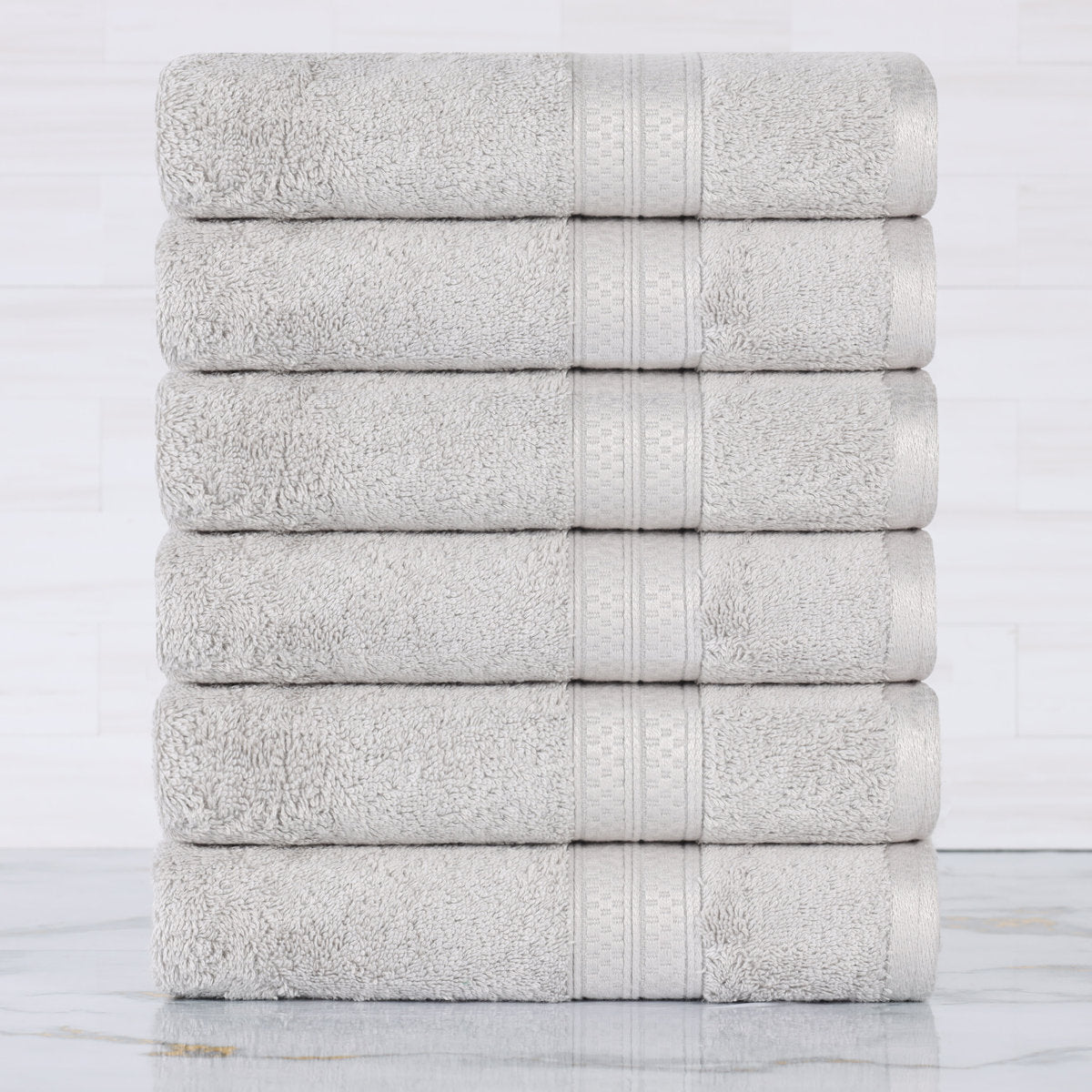 Nolhan 60% Cotton and 40% Rayon from Bamboo Hand Towel Set (Set of 6)