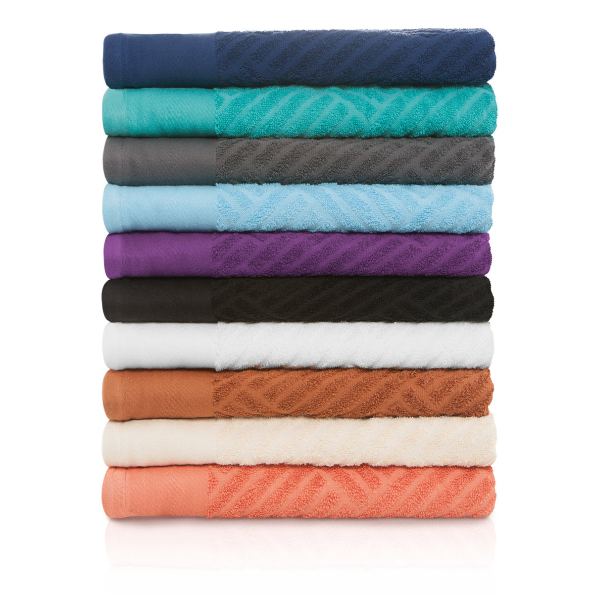 Osterley Egyptian-Like Cotton Medium Weight Textured Soft Absorbent Jacquard And Solid Bath Towels (Set Of 4) (Set of 4)