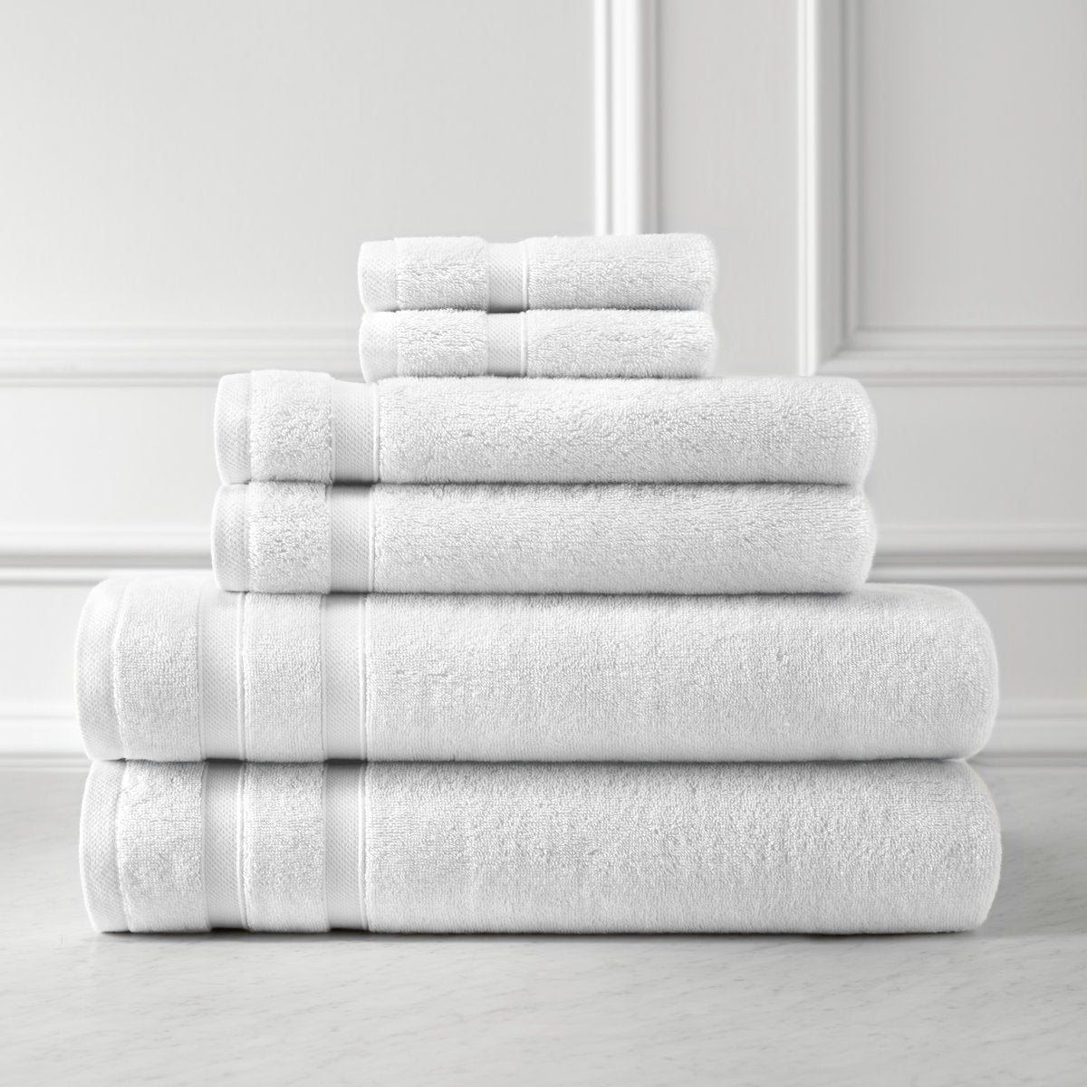 Southshore Premium Quality 6 Piece 100% Cotton Towel Set
