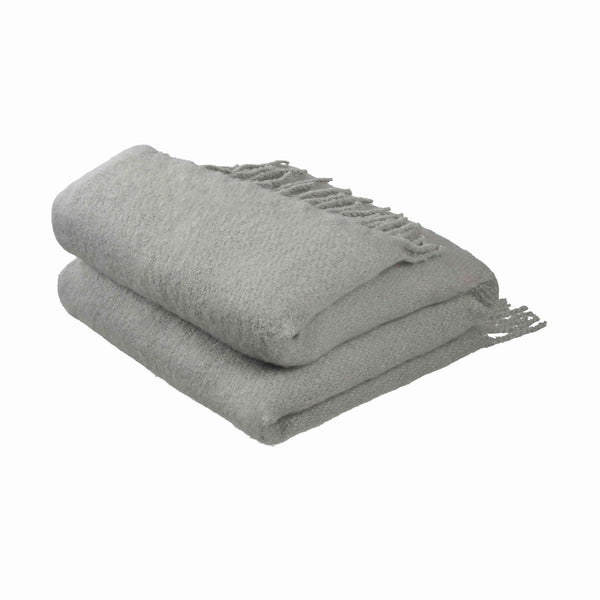 Luxury Mohair Solid Gray Throw by Vellux