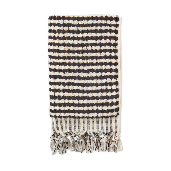 Black & White Pebbles Turkish Hand Towel
