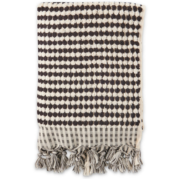 Black & White Pebbles Turkish Bath Towel