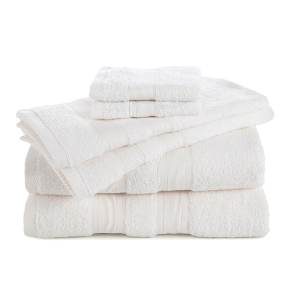 Martex Clean Essentials Solid Low Lint 6-Piece Towel Set