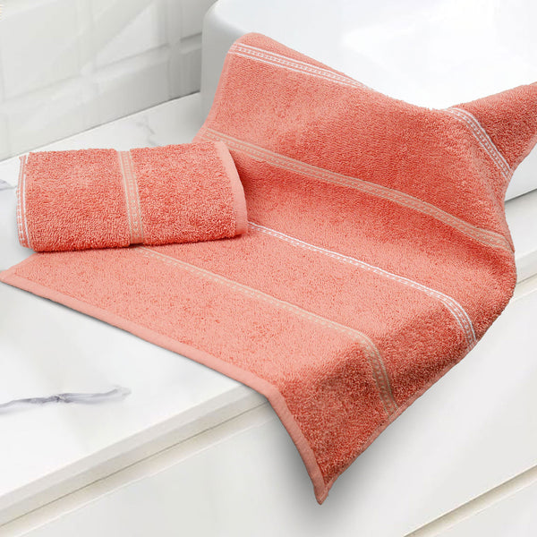 Urban Comfort 2 Pc Hand Towel Set, Brick Red| 450 GSM Cotton|Dry Fast