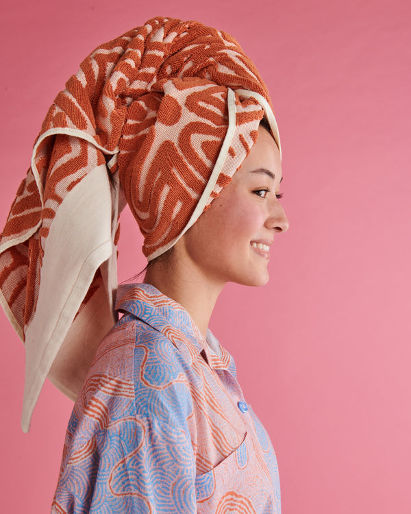 Kalaya Tjukurpa Sand Embossed Terry Bath Towel