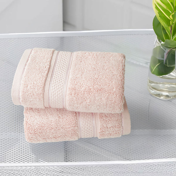 Indulgence 2Pc Hand Towel, Basic Pink|600 GSM Cotton