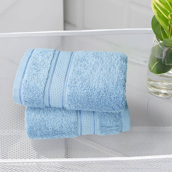 Indulgence 2Pc Hand Towel, Bora Blue|600 GSM Cotton