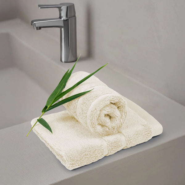 Luxe Home 2Pc Face Towel, Lamb's Wool| 600 GSM Cotton Bamboo