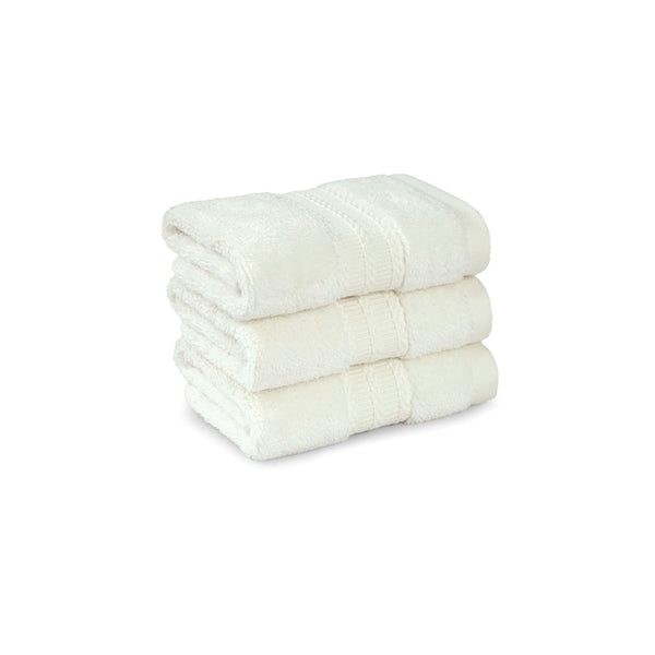 Luxury 3 Pc Face Towel Set, Cashmere Ivory|625 GSM Premium Cotton| Antimicrobial