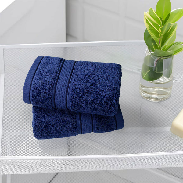 Indulgence 2Pc Hand Towel, Patriot Blue|600 GSM Cotton
