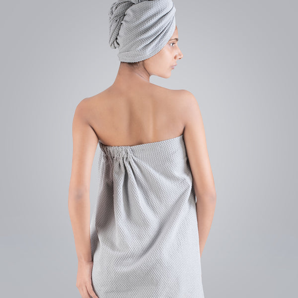 Urban Comfort (Head+Body)Wrap Set, Lunar Rock| 240 GSM Cotton