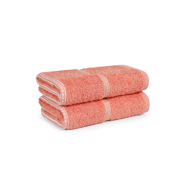 Urban Comfort 2 Pc Hand Towel Set, Brick Red| 450 GSM Cotton|Dry Fast
