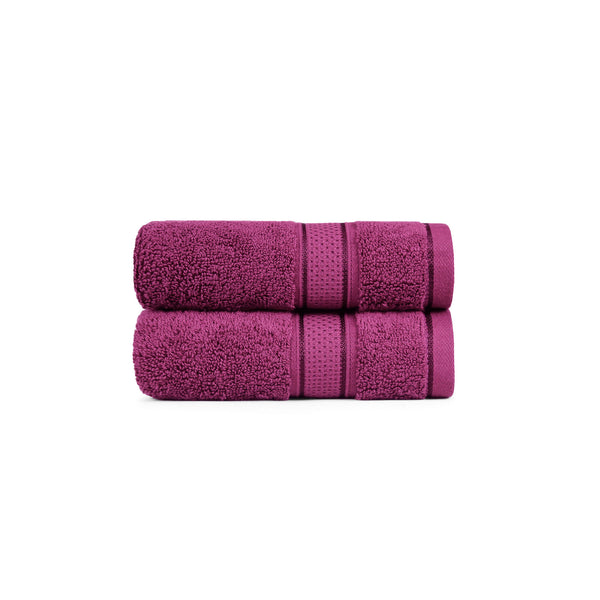 Indulgence 2Pc Hand Towel, Grape Wine|600 GSM Cotton