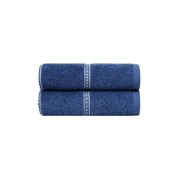 Urban Comfort 2 Pc Hand Towel Set,Doodle Blue| 450 GSM Cotton|Dry Fast