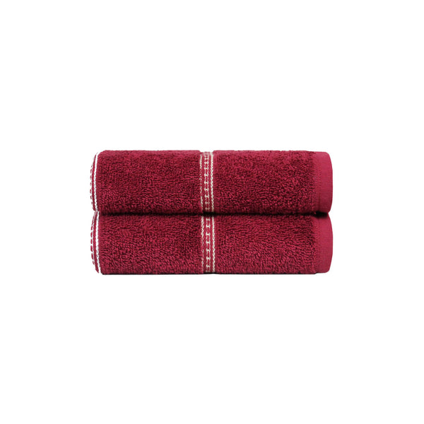 Urban Comfort 2 Pc Hand Towel Set,Rosie Wine| 450 GSM Cotton|Dry Fast