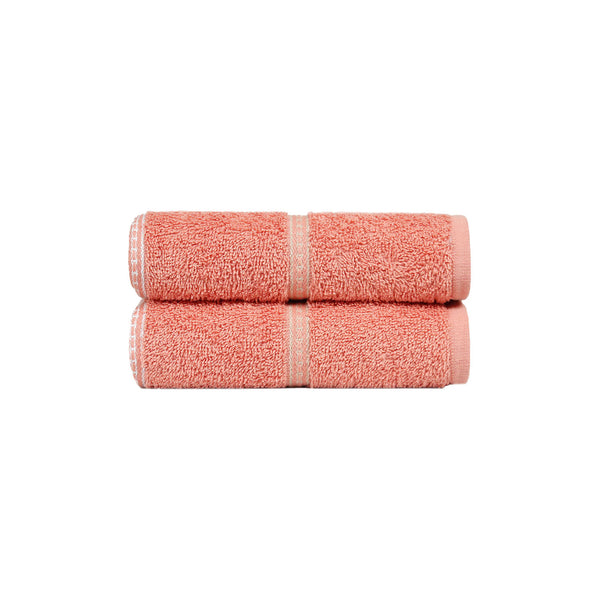 Urban Comfort 2 Pc Hand Towel Set, Brick Red| 450 GSM Cotton|Dry Fast