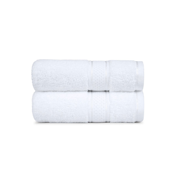 Indulgence 2Pc Hand Towel, Bright White|600 GSM Cotton