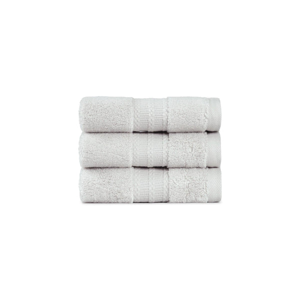 Luxury 3 Pc Face Towel Set, Demon Grey|625 GSM Premium Cotton| Antimicrobial