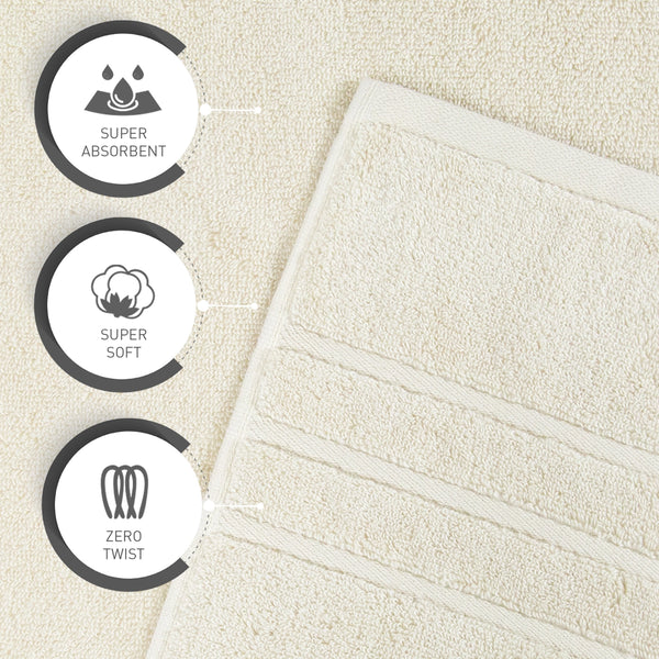 Luxe Home 2Pc Face Towel, Lamb's Wool| 600 GSM Cotton Bamboo