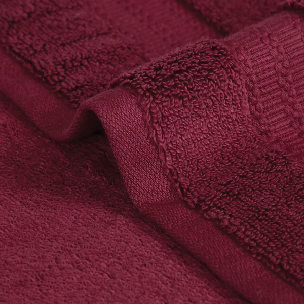 Luxury 3 Pc Face Towel Set, Berry Wine|625 GSM Premium Cotton| Antimicrobial