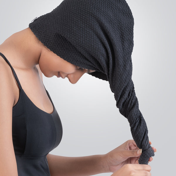 Urban Comfort Headwrap, Shoe Black| 240 GSM Cotton