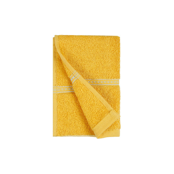 Urban Comfort 2 Pc Hand Towel Set, Drama Yellow| 450 GSM Cotton|Dry Fast