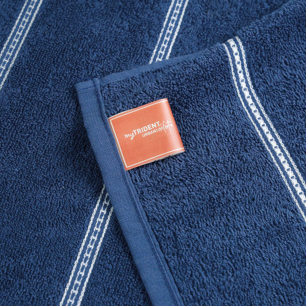 Urban Comfort 2 Pc Hand Towel Set,Doodle Blue| 450 GSM Cotton|Dry Fast