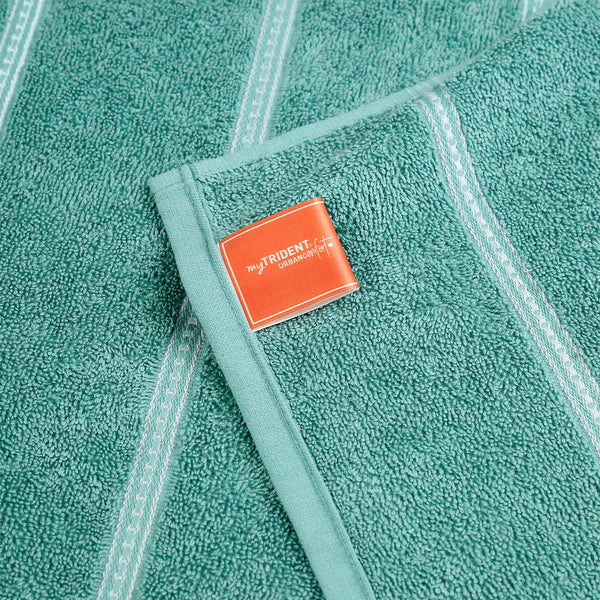 Urban Comfort 2 Pc Hand Towel Set, Shell Green| 450 GSM Cotton|Dry Fast