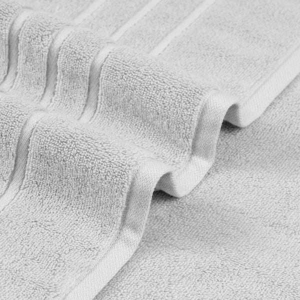 Luxe Home 2Pc Face Towel, Silver| 600 GSM Cotton Bamboo