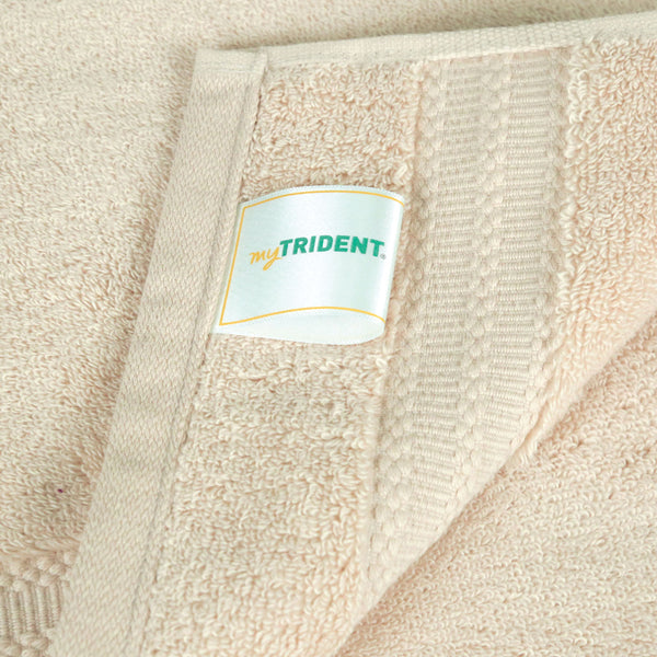 Luxury 3 Pc Face Towel Set, Chiffon Beige|625 GSM Premium Cotton| Antimicrobial