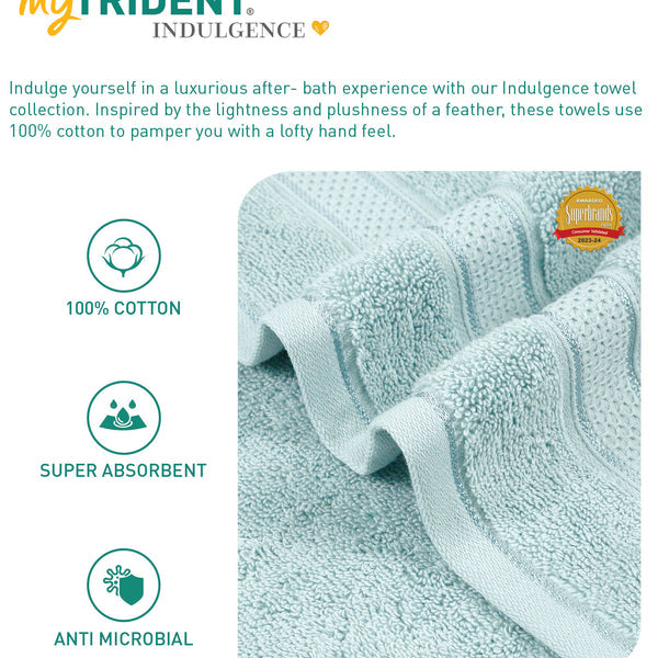 Indulgence 2Pc Hand Towel, Aqua Fresh|600 GSM Cotton