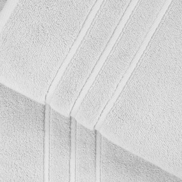 Luxe Home 2Pc Face Towel, Silver| 600 GSM Cotton Bamboo