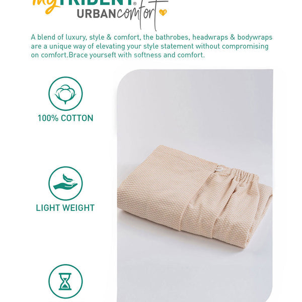 Urban Comfort (Head+Body)Wrap Set, Sand| 240 GSM Cotton