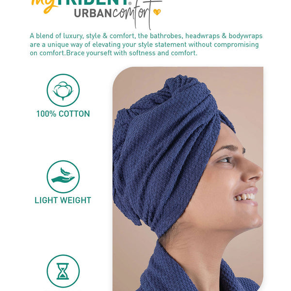 Urban Comfort Headwrap, Deep Cobalt| 240 GSM Cotton