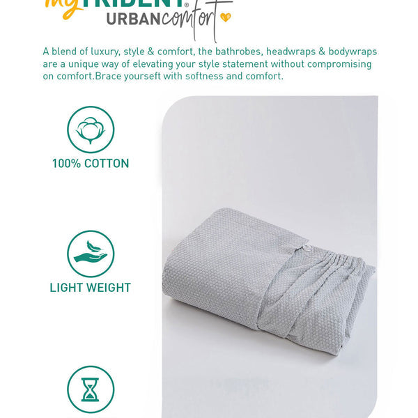 Urban Comfort (Head+Body)Wrap Set, Lunar Rock| 240 GSM Cotton