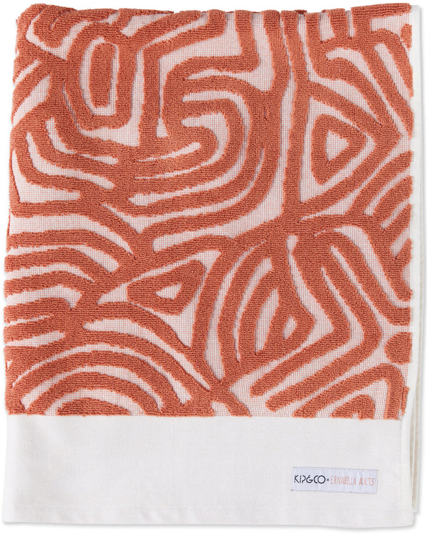 Kalaya Tjukurpa Sand Embossed Terry Bath Towel