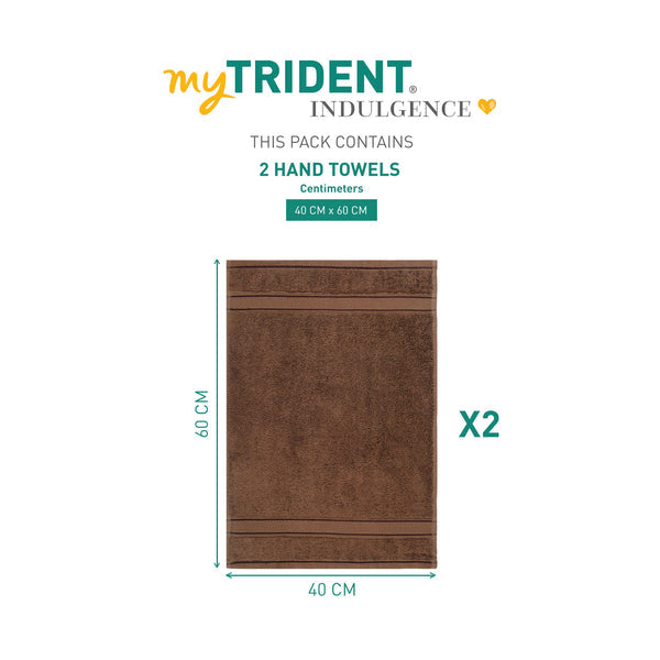 Indulgence 2Pc Hand Towel, Roasted Java|600 GSM Cotton