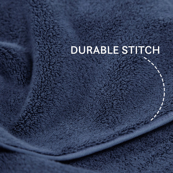 Luxury 6 PC Towel Set, Navy|625 GSM Cotton|Anti Microbial